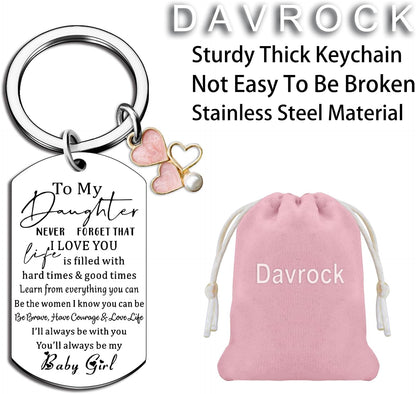 Sweet 16 Keychain Sweet 16 Gifts for Adult Daughter Birthday Gifts from Mom Dad I Love You Gift for Daughters Adult Stocking Stuffers for Teen Girls 16-18 to My Daughter Keychain