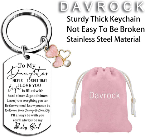 Sweet 16 Keychain Sweet 16 Gifts for Adult Daughter Birthday Gifts from Mom Dad I Love You Gift for Daughters Adult Stocking Stuffers for Teen Girls 16-18 to My Daughter Keychain