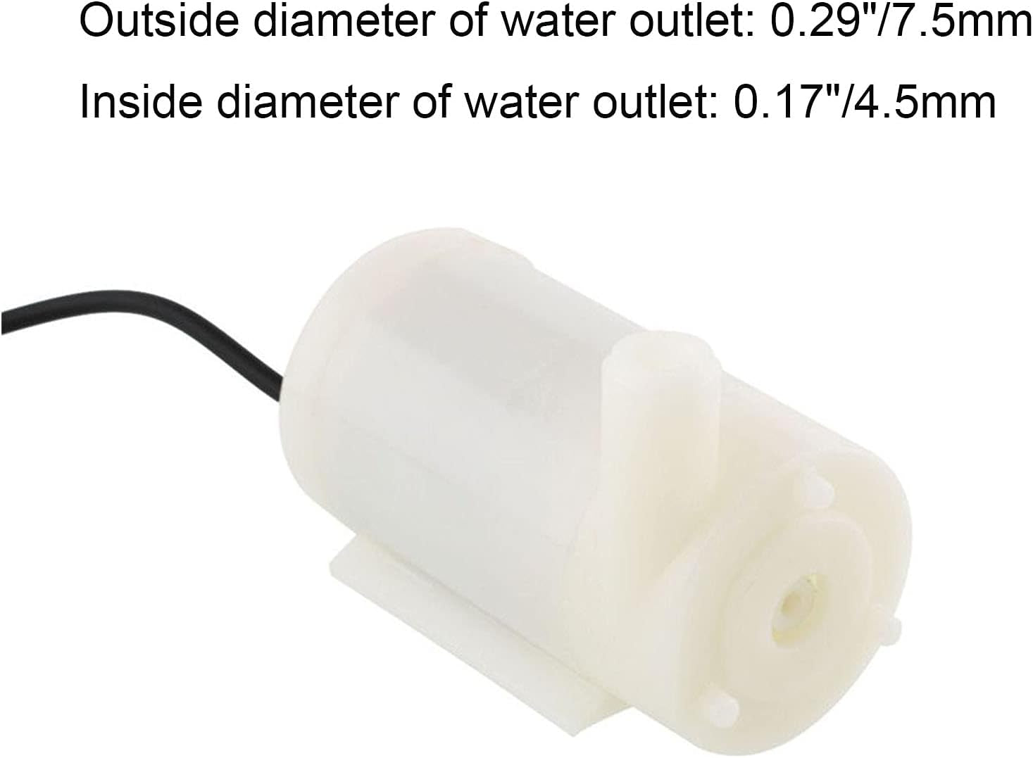 4Pcs DC 3-5V Micro Submersible Mini Water Pump with 2Pcs Clear Vinyl Tubing Flexible PVC Tubing(1M) for Aquariums Fish Tank Pond Fountain Hydroponics Garden (4Pcs White Pump+2 Tube)