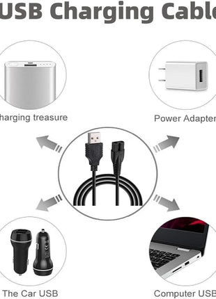 For Ufree U-1176 Replacement Charger USB Charging Cord Compatible with Ufree Beard Trimmer Clipper Charger U-1176 Charger Cord