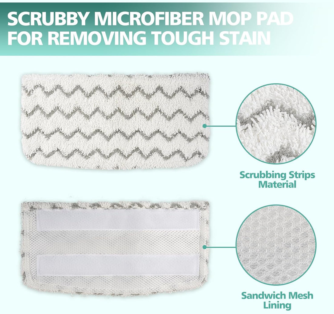 4 PCS Replacement Pads Accessory for Shark Steam Mop S1000, S1000A, S1000C, S1000WM, S1001C, S2001 Dirt Grip Pads, Microfiber Washable &amp; Reusable