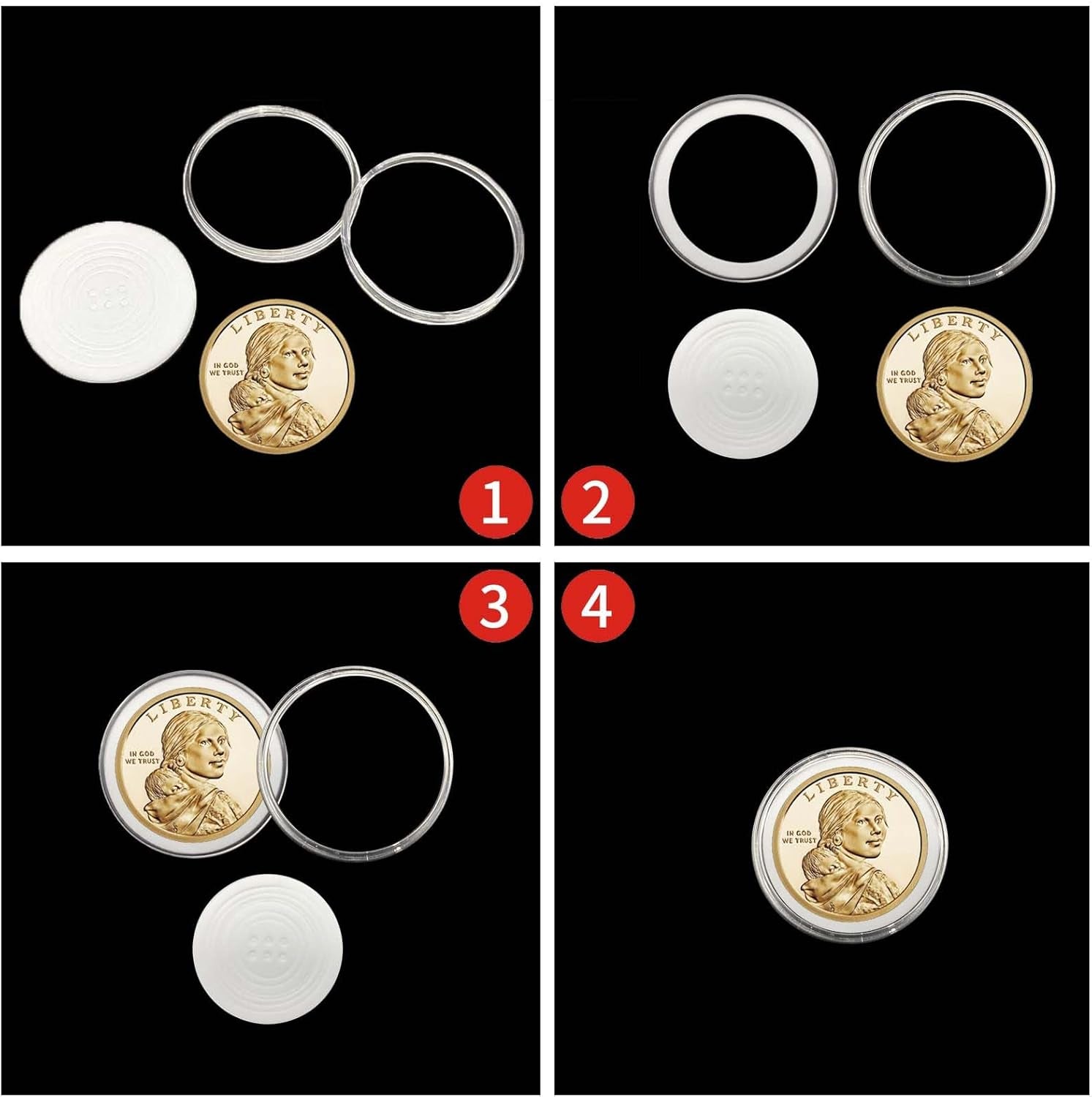 200 Pieces 30Mm Coin Capsules Coin Holders for Collectors, with Foam Gasket and Plastic Storage Organizer Box, 5 Sizes (17/20/25/27/30Mm) Coin Case for Coin Collection Supplies