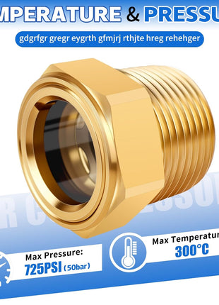 3/4 NPT Air Compressor Oil Sight Glass, Male Hex Head Compresssor Oil Sight Glass, Heavy Duty Solid Brass Oil Sight Glass Liquid Level Gauge Oil Indicator Window for Air Compressor Gearbox Tank
