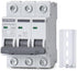 3 Pole DIN Rail Mount Circuit Breaker, 40 Amp 240V AC Miniature Circuit Breaker, Thermal Magnetic Trip AC Disconnect Switch MCB C40