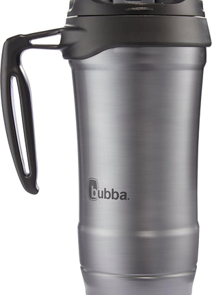 HERO Vacuum-Insulated Stainless Steel Travel Mug with Handle, 18 Oz, Gunmetal