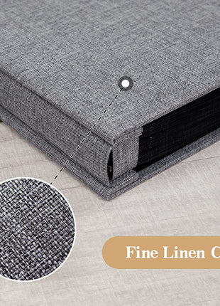 Linen Hardcover Photo Album 4X6 600 Photos Large Capacity for Family Wedding Anniversary Baby Vacation (Gray, 600 Pockets)