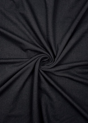 | Cotton Spandex Fabric | by the Yard | Stretchy, Breathable, Lightweight Cotton Fabric | 60" Wide Roll | Sewing | 95% Cotton, 5% Spandex (Black, 1 Yard)