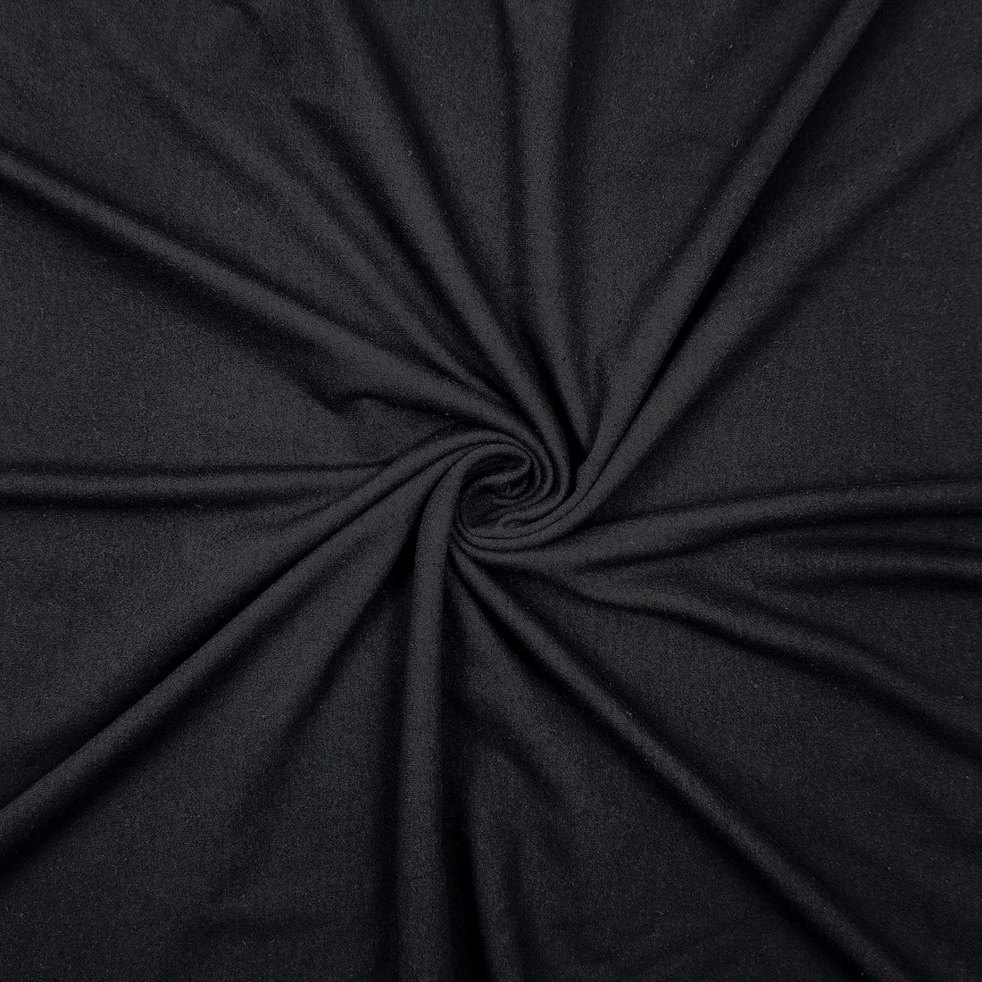 | Cotton Spandex Fabric | by the Yard | Stretchy, Breathable, Lightweight Cotton Fabric | 60" Wide Roll | Sewing | 95% Cotton, 5% Spandex (Black, 1 Yard)