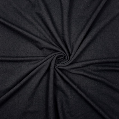 | Cotton Spandex Fabric | by the Yard | Stretchy, Breathable, Lightweight Cotton Fabric | 60" Wide Roll | Sewing | 95% Cotton, 5% Spandex (Black, 1 Yard)