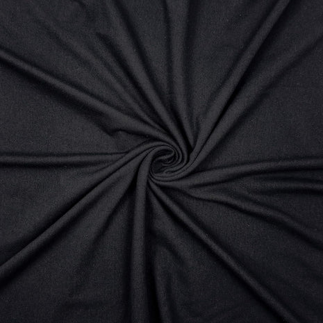 | Cotton Spandex Fabric | by the Yard | Stretchy, Breathable, Lightweight Cotton Fabric | 60" Wide Roll | Sewing | 95% Cotton, 5% Spandex (Black, 2 Yard)