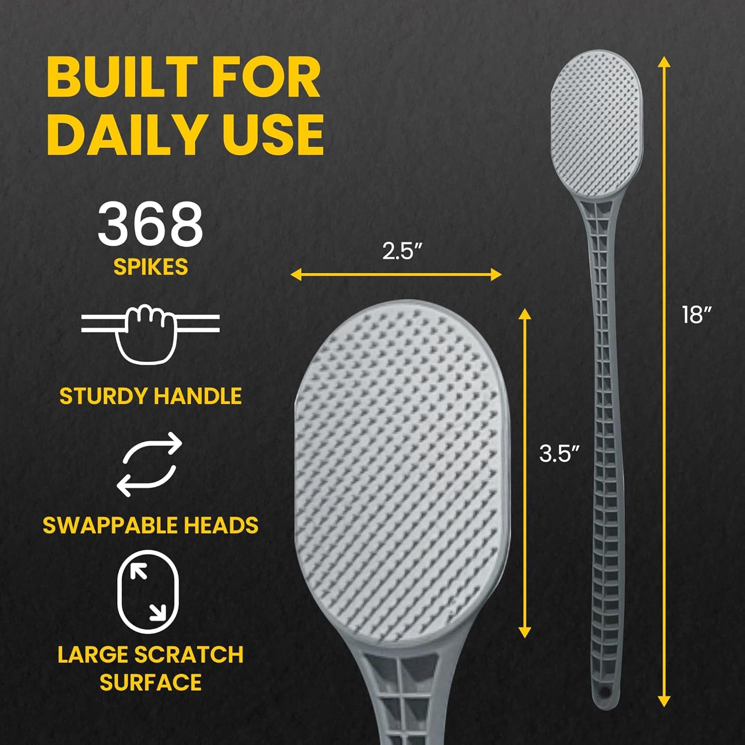 The Ultimate Back Scratcher, Scalp Massager, Back Massager &amp; Exfoliator Large Scratch Surface, Gifts for Men Women, Itch &amp; Sunburn Reliever - an All Body Scratcher Gives a Deep Soothing Scratch