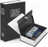 Diversion Book Safe with Key Lock, Secret Safe Metal Lock Box, Money Storage Collection Box, 9.5" X 6.2" X 2.2", Black Large