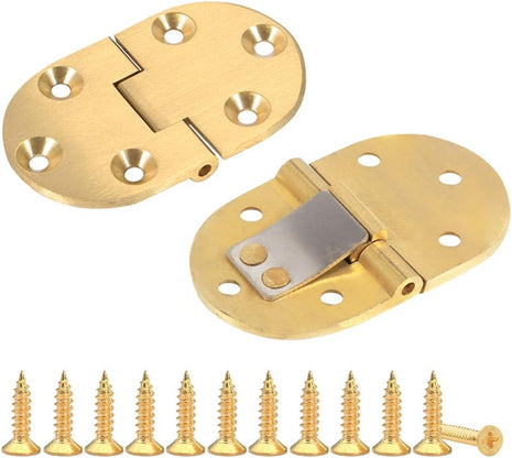 90 Degree Solid Brass Butler Tray Hinges (2Pcs) Flip Top Hinge with Screws for Folding Tables/Sewing Machine Table, Folding Hinges Furniture Accessories