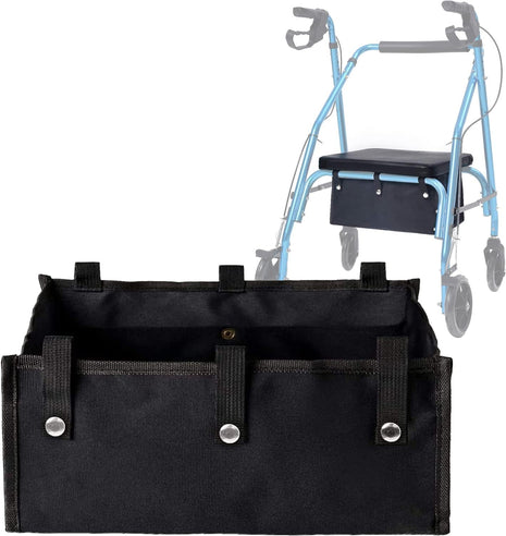 Large Rollator Walker Basket, under Seat Rollator Bag, Walker Basket for Four Wheel Rollator, Reusable Basket Carry Insert for Women Men Seniors