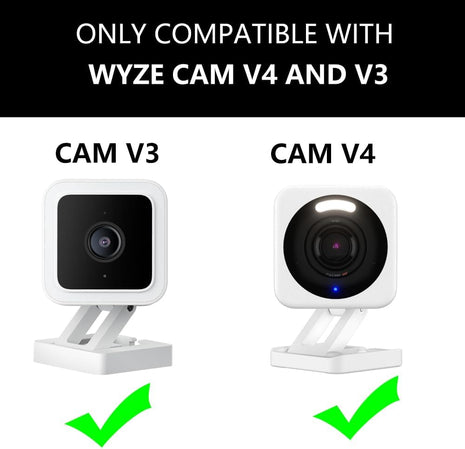 Angled Window Mount Compatible with Wyze Cam V4 Cam V3, 20 Degrees Tilt ( Up/Down/Left/Right ), through Window Use Cam V3 V4 , Turn Wyze Camera into a Window Camera for Outdoor Monitoring