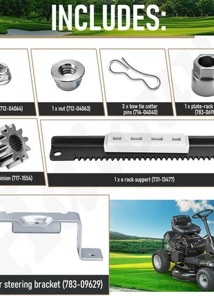 753-11064B CR12 Steering Service Kit for MTD, CUB Cadet CC30H CC30E CC30 H-Ydro M-Ini Riders, for Craftsman R1000 Lawn Tractor Lawn Mower, Replace 783-09629 783-07239 783-06988 753-11064B 783-07239A