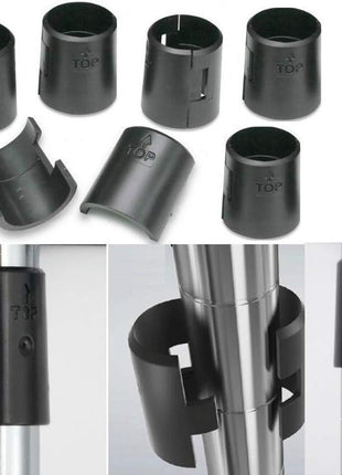 Wire Shelf Clips for 3/4 Inch Post - 90Pack 45Pairs of Wire Rack Lock Clip(3/4"D X 5/4"H) Replacements for Metal Shelving Sleeves System, Plastic Parts for Stability and Layer Spacing Adjustment