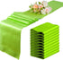 10 Pack Lime Green Satin Table Runners 12X108 Inches Party Table Runner Bright Smooth Table Runner Wedding Party Decorations for Table Green Table Runners