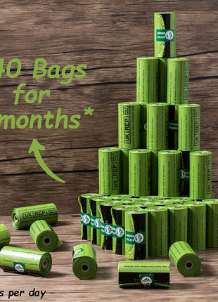Poop Bags for Dog Waste-540 Bags,Extra Thick Strong 100% Leak Proof Dog Waste Bags (Green)