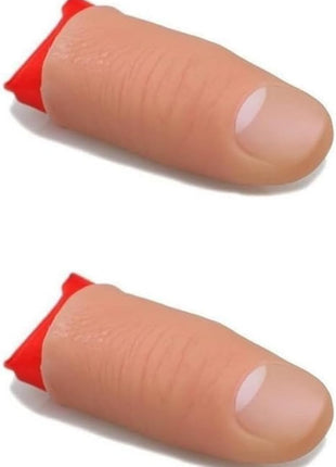 2Pcs Thumb Tip Magic Tricks Fake Thumb Tip Silk Vanish Magic Disappearing Silk Fake Thumb Tip Magic Trick Gimmick Magician Accessory and Practical Jokes Magic Tricks Making Objects Appear Disappear