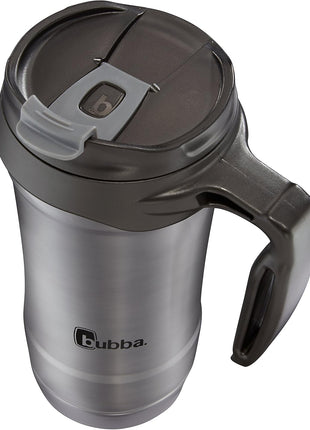 HERO Vacuum-Insulated Stainless Steel Travel Mug with Handle, 18 Oz, Gunmetal