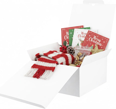 8 Pack 10X10X5 Gift Boxes, Large White Gift Boxes with Lids for Presents, Ideal for Birthday Bridesmaid Proposal Christmas Thank You Business