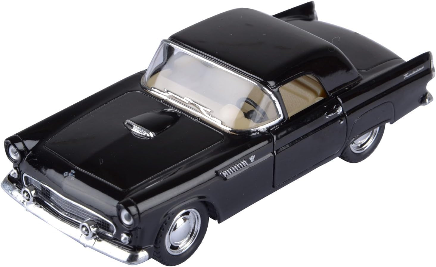- 1955 Ford Thunderbird Hard Top 5" 1: Scale Metal Model Toy Classic Car (Black)