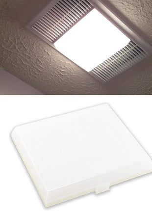 2-Pack AP5609551 8’’ X 7’’ Light Cover Compatible with Nutone, Broan, Kenmore (S97011813) Bathroom Vent Fan Light– Made from Heavy Duty Plastic(Upgraded Version)