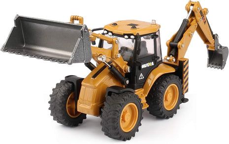 1/50 Scale Metal Diecast Backhoe Loader Toy, Metal Play Construction Vehicles Trucks Toy for Boys