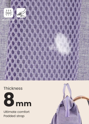 Laptop Backpack Purse for Women, Cute College School Backpack Bookbag for Teenager Girls, Teacher Nurse Bags Work Travel Backpack, Business Computer Laptop Bag Daypack, 15.6 Inch, Purple