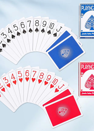 Large Print Playing Cards 6 Pack, Deck of Cards for Seniors, Vision Impaired, Low Vision Crowd, Poker Playing Cards for Blackjack, Euchre, Canasta Cards Game, Jumbo Index
