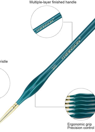 6Pcs Extra Fine Detail Brushes for Model Miniature Painting and Also Acrylic Watercolor Painting