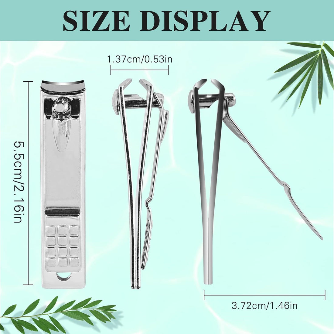 Nail Clippers Set,24 Pack Stainless Steel Nail Clippers Bulk,Silver Nail Cutter,Ultra Sharp Sturdy Fingernail Clippers and Toenail Clippers for Women Men(24 Pcs-Silver)
