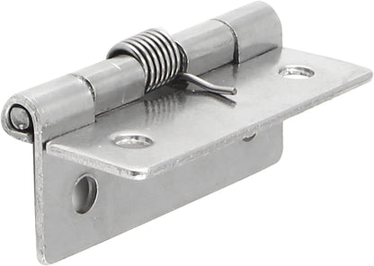4 Pcs Spring Loaded Hinges for Cabinets, 2 Inch Length Stainless Steel Spring Hinges Self Closing