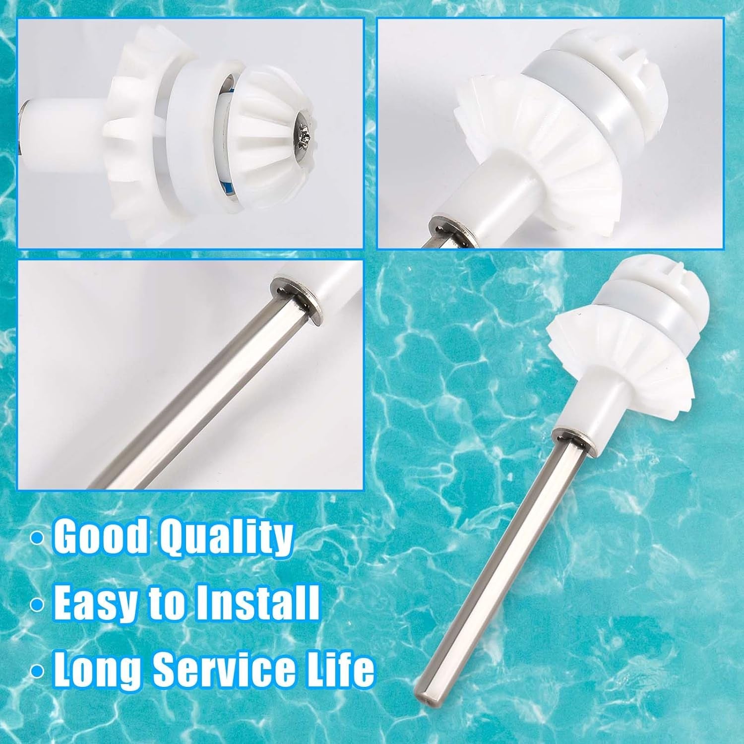2 Packs Pool Cleaner Parts for MX8 MX8EL MX6 MX6EL Elite, Pool Cleaner Drive Shaft Tune-Up Accessories Assembly Pool Cleaner Replacement Parts for Zodiac, with Pool Engine Wheel Bearing