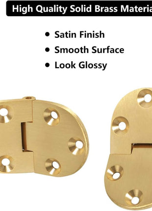 90 Degree Solid Brass Butler Tray Hinges (2Pcs) Flip Top Hinge with Screws for Folding Tables/Sewing Machine Table, Folding Hinges Furniture Accessories