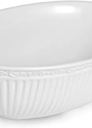 Italian Countryside Oval Serving Bowl, 10.5", White