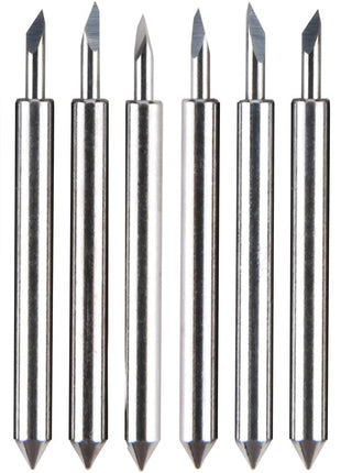 60 Degree Tungsten Steel Lettering Blade Vinyl Cutter Blades for Roland Cutting Plotter, Blue Cap Pack of 10