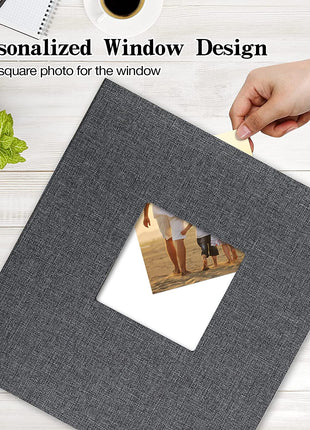 Linen Hardcover Photo Album 4X6 600 Photos Large Capacity for Family Wedding Anniversary Baby Vacation (Gray, 600 Pockets)