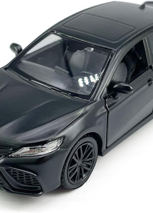 Camry XSE 2022 Model Car 1/36 Scale Diecast Toy Cars Metal Alloy Children’S Die-Cast Vehicles, Pull Back Doors Open, Black Rim, Collection for Men, Kids Toys for Boys Gifts, Cake Topper