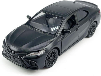 Camry XSE 2022 Model Car 1/36 Scale Diecast Toy Cars Metal Alloy Children’S Die-Cast Vehicles, Pull Back Doors Open, Black Rim, Collection for Men, Kids Toys for Boys Gifts, Cake Topper