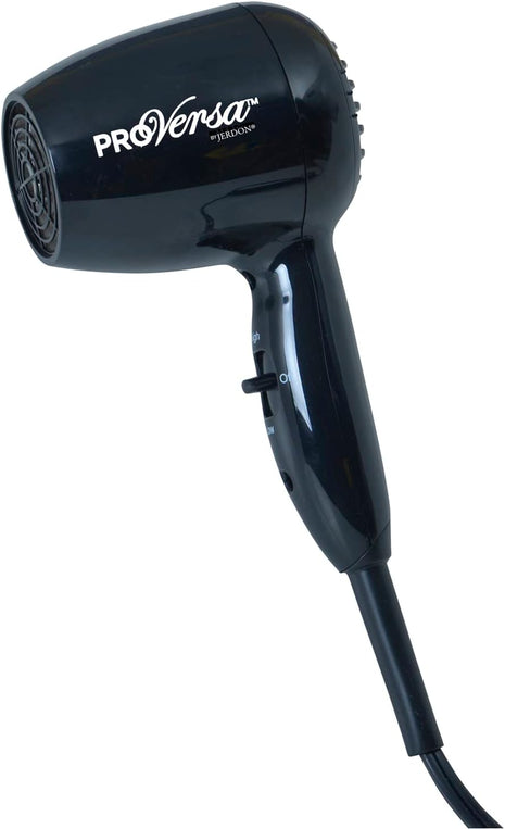 1600W Compact Hair Dryer - Black Travel Hair Dryer with 72" Power Cord - JHD8B