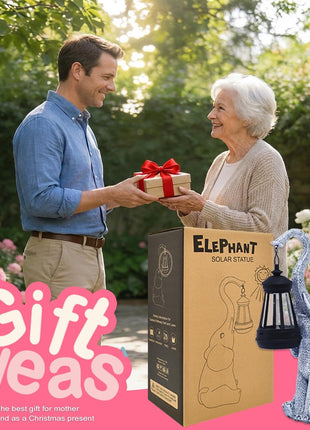 Elephant Statue for Garden Decor with Gift Appeal - Ideal Gifts for Women, Mom or Birthdays, Beautifully Crafted Outdoor & Home Decor to Wow Your Guests (11" Elephant)