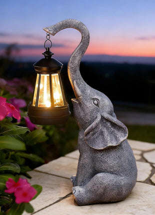 Elephant Statue for Garden Decor with Gift Appeal - Ideal Gifts for Women, Mom or Birthdays, Beautifully Crafted Outdoor & Home Decor to Wow Your Guests (11" Elephant)
