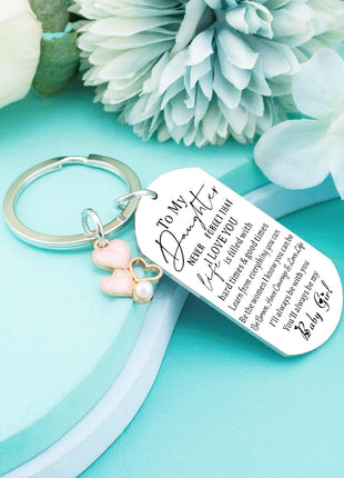 Sweet 16 Keychain Sweet 16 Gifts for Adult Daughter Birthday Gifts from Mom Dad I Love You Gift for Daughters Adult Stocking Stuffers for Teen Girls 16-18 to My Daughter Keychain
