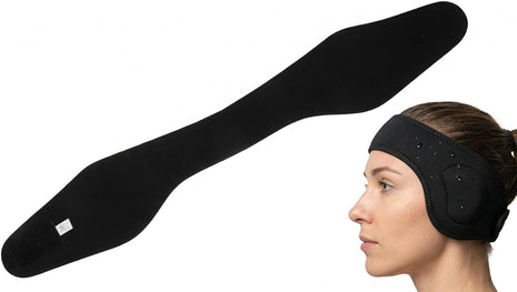 Waterproof Sports Headband Adjustable Neoprene Swim Ear Band Non-Slip Hair Guard for Swimming Diving Yoga Black 20.7In X 3.15In