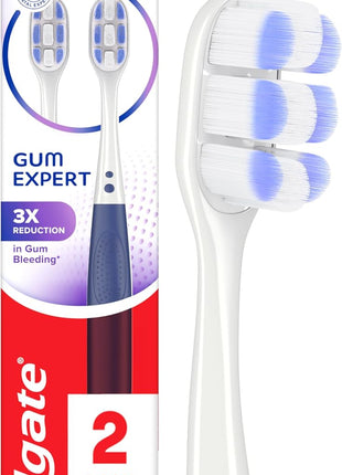 Gum Expert Ultra Soft Toothbrush Pack, Extra Soft Toothbrush for Sensitive Gums, Bleeding and Irritation, 2 Pack
