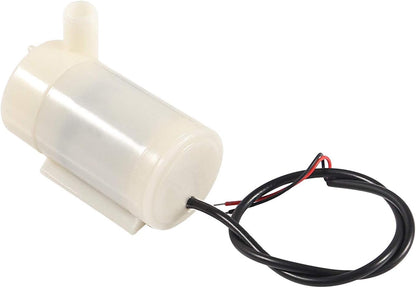 4Pcs DC 3-5V Micro Submersible Mini Water Pump with 2Pcs Clear Vinyl Tubing Flexible PVC Tubing(1M) for Aquariums Fish Tank Pond Fountain Hydroponics Garden (4Pcs White Pump+2 Tube)