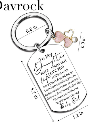 Sweet 16 Keychain Sweet 16 Gifts for Adult Daughter Birthday Gifts from Mom Dad I Love You Gift for Daughters Adult Stocking Stuffers for Teen Girls 16-18 to My Daughter Keychain
