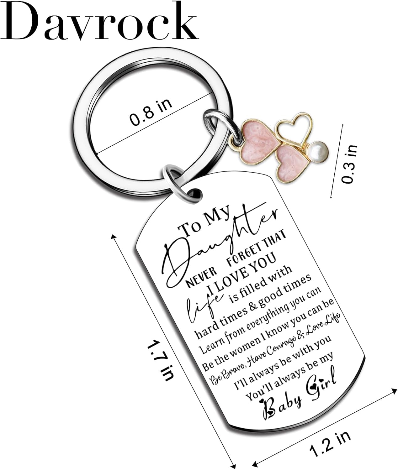 Sweet 16 Keychain Sweet 16 Gifts for Adult Daughter Birthday Gifts from Mom Dad I Love You Gift for Daughters Adult Stocking Stuffers for Teen Girls 16-18 to My Daughter Keychain
